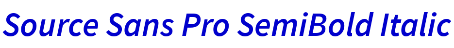 Source Sans Pro SemiBold Italic police de caractère